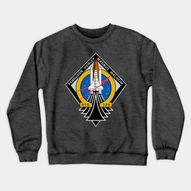 STS-135 Crewneck Sweatshirt by Rush Creative Tees